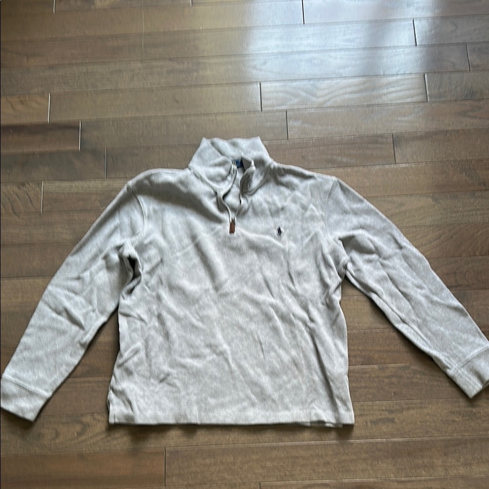 Polo Ralph Lauren Light Gray Zip-Up Sweater